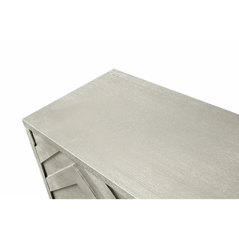 Stronger Vintage Style Buffet Cabinet, Lacquered Accent Storage 4 Door Wooden Cabinets,Thickened Sideboard Storage Cabinet