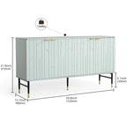 Mobile credenza buffet, mobile moderno con 4 ante, mobile da ingresso con spazio contenitivo per soggiorno, sala da pranzo, grigio