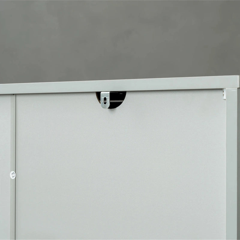 Mobile credenza buffet, mobile moderno con 4 ante, mobile da ingresso con spazio contenitivo per soggiorno, sala da pranzo, grigio