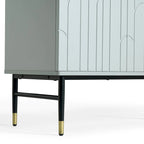 Mobile credenza buffet, mobile moderno con 4 ante, mobile da ingresso con spazio contenitivo per soggiorno, sala da pranzo, grigio