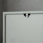 Mobile credenza buffet, mobile moderno con 4 ante, mobile da ingresso con spazio contenitivo per soggiorno, sala da pranzo, grigio