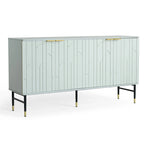 Mobile credenza buffet, mobile moderno con 4 ante, mobile da ingresso con spazio contenitivo per soggiorno, sala da pranzo, grigio