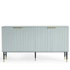 Mobile credenza buffet, mobile moderno con 4 ante, mobile da ingresso con spazio contenitivo per soggiorno, sala da pranzo, grigio