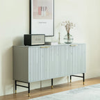 Mobile credenza buffet, mobile moderno con 4 ante, mobile da ingresso con spazio contenitivo per soggiorno, sala da pranzo, grigio