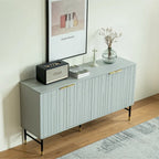 Mobile credenza buffet, mobile moderno con 4 ante, mobile da ingresso con spazio contenitivo per soggiorno, sala da pranzo, grigio
