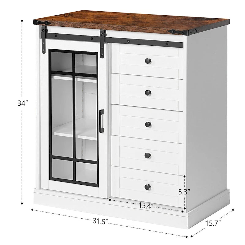 Credenza, Madia da cucina, Armadio contenitore da soggiorno a parete, Mobile contenitore moderno minimalista