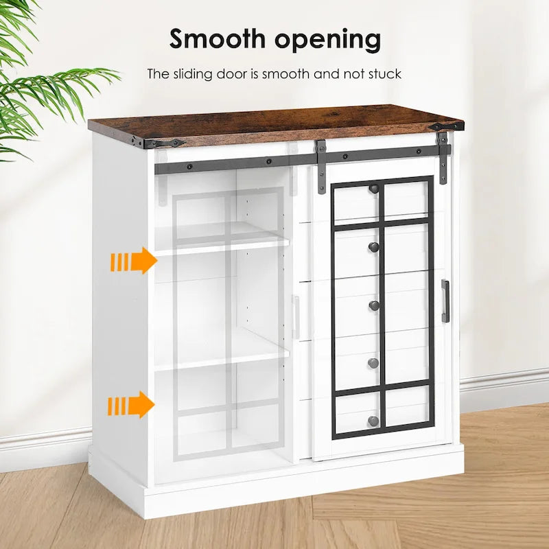 Credenza, Madia da cucina, Armadio contenitore da soggiorno a parete, Mobile contenitore moderno minimalista