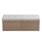 49 Scarpiera Panca da Ingresso Mobiletto Porta Scarpe Contenitore Pouf con Sedile Imbottito e Doppie Ante per Ingresso, Camera da Letto