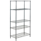 Scaffale a 5 ripiani in filo cromato regolabile - 35,4 x 17,7 x 70,9 - 35Lx18Px71H