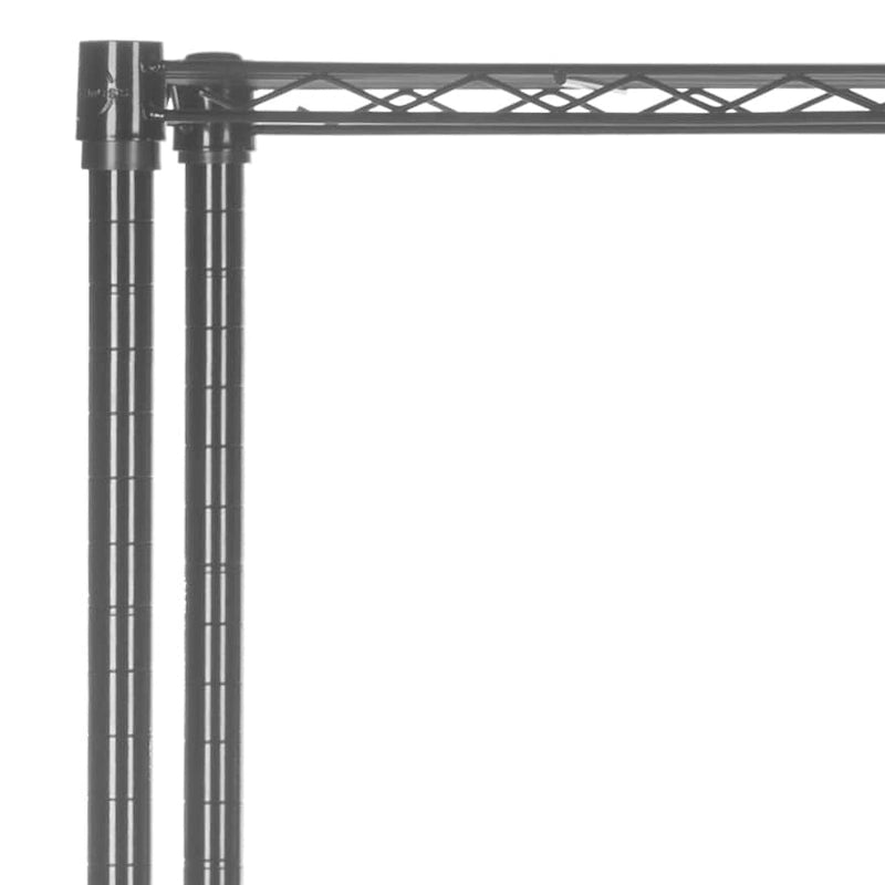 Scaffale a 5 ripiani in filo cromato regolabile - 35,4 x 17,7 x 70,9 - 35Lx18Px71H
