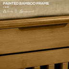 Panca portascarpe con armadietti, panca da ingresso in bambù con cuscino per seduta, 3 ante