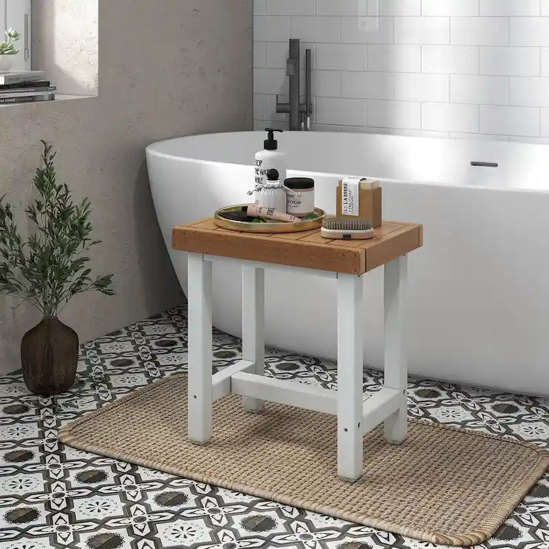 18 x 12 Heavy Duty HDPE Waterproof Shower Bench Spa Bath - See Details