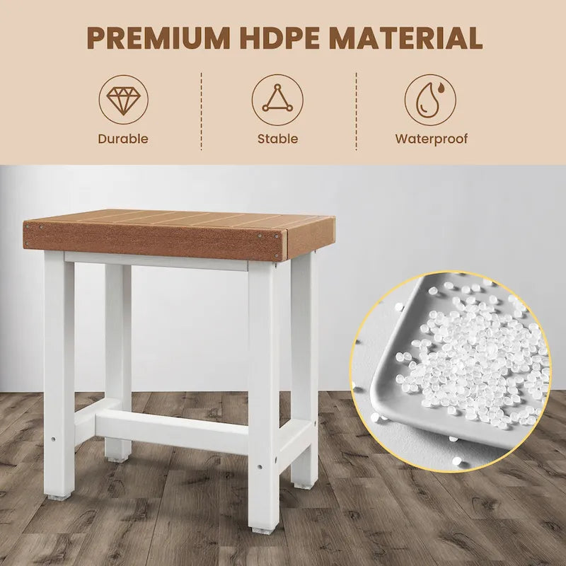 Panca doccia impermeabile in HDPE resistente 18 x 12 - Vedere i dettagli