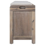 Panca contenitore in legno con 1 cesto rimovibile e 2 cassetti, panca scarpiera completamente assemblata 32 panca da ingresso con cuscino rimovibile