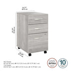 3 Drawer Mobile File Cabinet