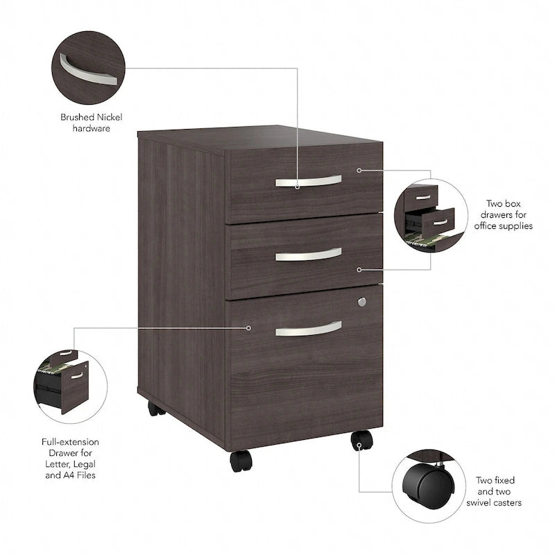 3 Drawer Mobile File Cabinet