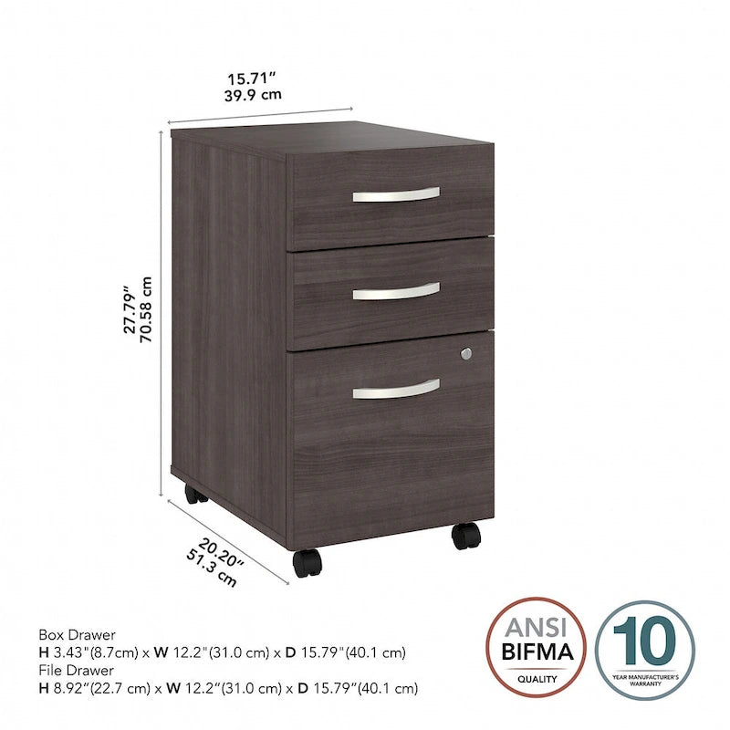 3 Drawer Mobile File Cabinet