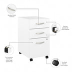 3 Drawer Mobile File Cabinet