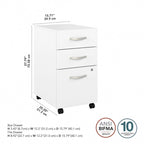3 Drawer Mobile File Cabinet