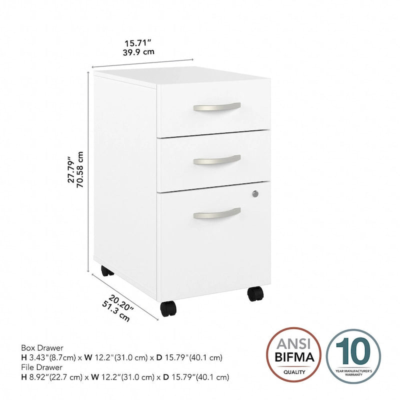 3 Drawer Mobile File Cabinet