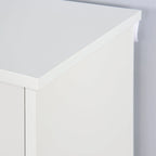 Scarpiera in legno per ingresso, scarpiera bianca con 3 ante a ribalta 53,2x24x109,5 cm