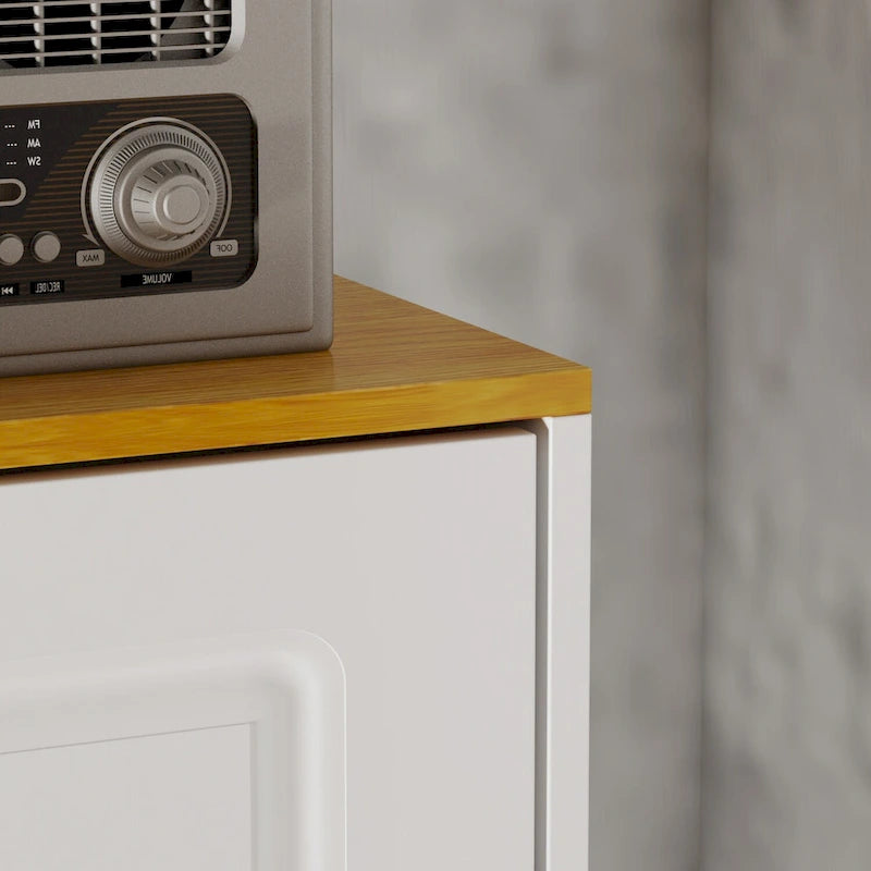 Kerrogee 24-Pair Shoe Storage Cabinet with 3 Fold Drawers White