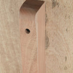 PANCA DA INGRESSO INDUSTRIALE in LEGNO MASSELLO DI MANGO da 140 cm in Naturale - 140 x 38 x 51 cm