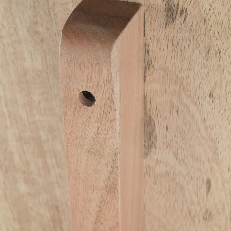 PANCA DA INGRESSO INDUSTRIALE in LEGNO MASSELLO DI MANGO da 140 cm in Naturale - 140 x 38 x 51 cm