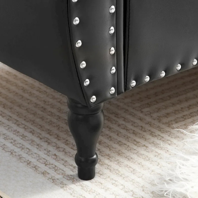 63 PU Panca da letto con coperchio apribile per ingresso e 1 cuscino