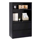Hirsh HL8000 Combo Lateral File Cabinet, 36 Wide 2-drawer 2-shelf