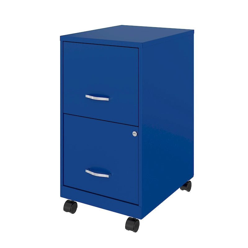 18 2 Drawer Smart Vertical File Cabinet, Classic Blue