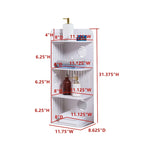 Organizzatore angolare a 4 ripiani per bagno, Bianco