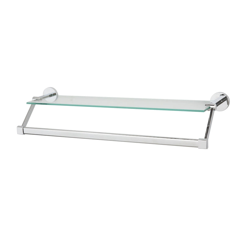 Organize It All Hanging Glass Shelf with Towel Bar - 21.7x6.2x4.75
