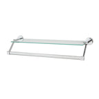 Organize It All Hanging Glass Shelf with Towel Bar - 21.7x6.2x4.75