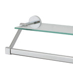 Hanging Glass Shelf with Towel Bar - 21.7x6.2x4.75