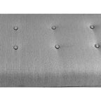 Panca contenitore per scarpe trapuntata grigio scuro