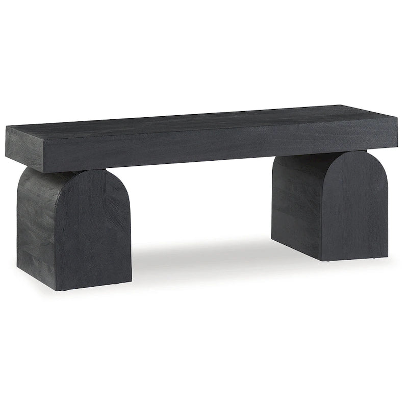 Panca Nera d'Accento - 50 L x 16 P x 18,25 H