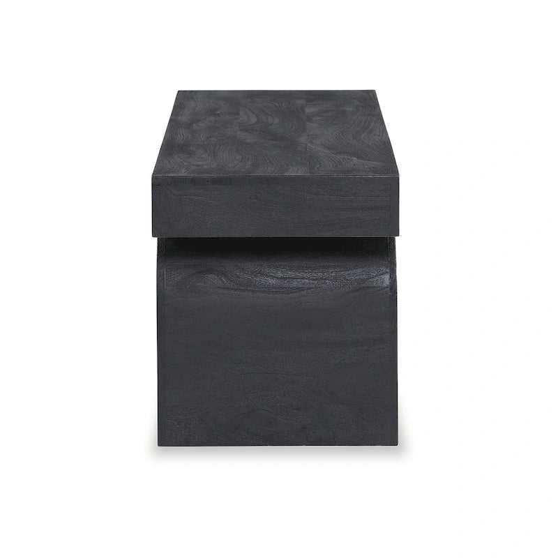 Panca Nera d'Accento - 50 L x 16 P x 18,25 H