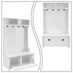 Appendiabiti Moderno Minimalista a Colonna in Legno con Gambe in Legno Massello
