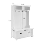 Appendiabiti Moderno Minimalista a Colonna in Legno con Gambe in Legno Massello