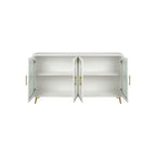 59.8 TV Stand with Storage Cabinet and Adjustable Shelves - N/A