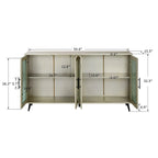 59.8 TV Stand with Storage Cabinet and Adjustable Shelves - N/A