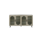 59.8 TV Stand with Storage Cabinet and Adjustable Shelves - N/A