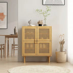 Mobile contenitore in rete di rattan