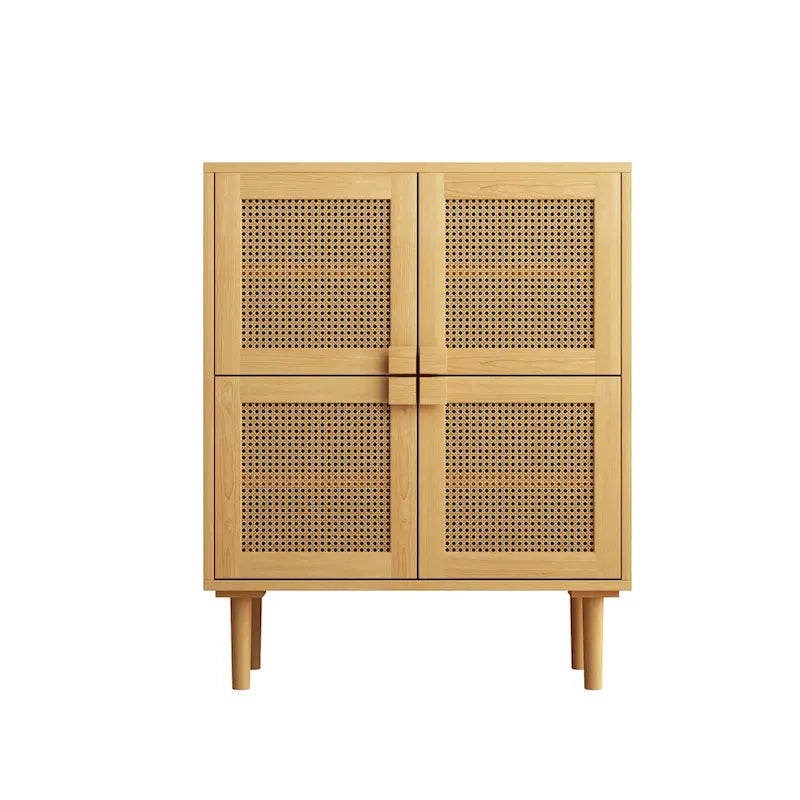 Mobile contenitore in rete di rattan