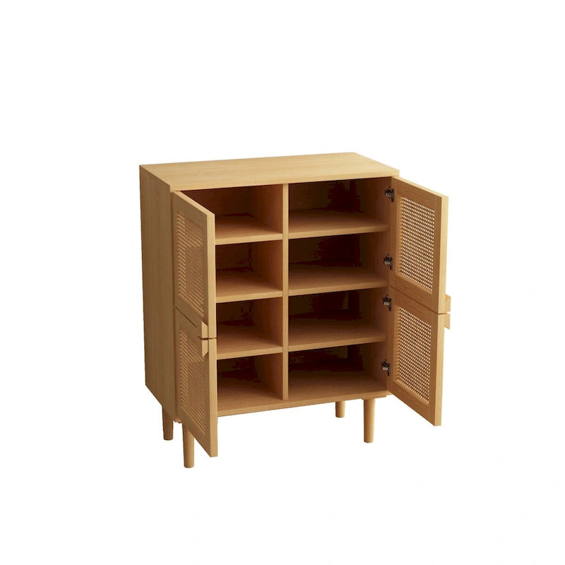 Mobile contenitore in rete di rattan