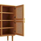 Mobile contenitore in rete di rattan