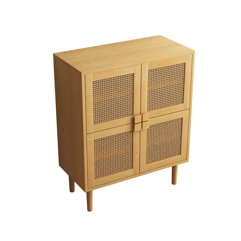 Mobile contenitore in rete di rattan