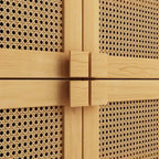 Mobile contenitore in rete di rattan