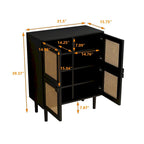 Mobile contenitore in rete di rattan